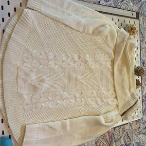 Cream off shoulders sweater